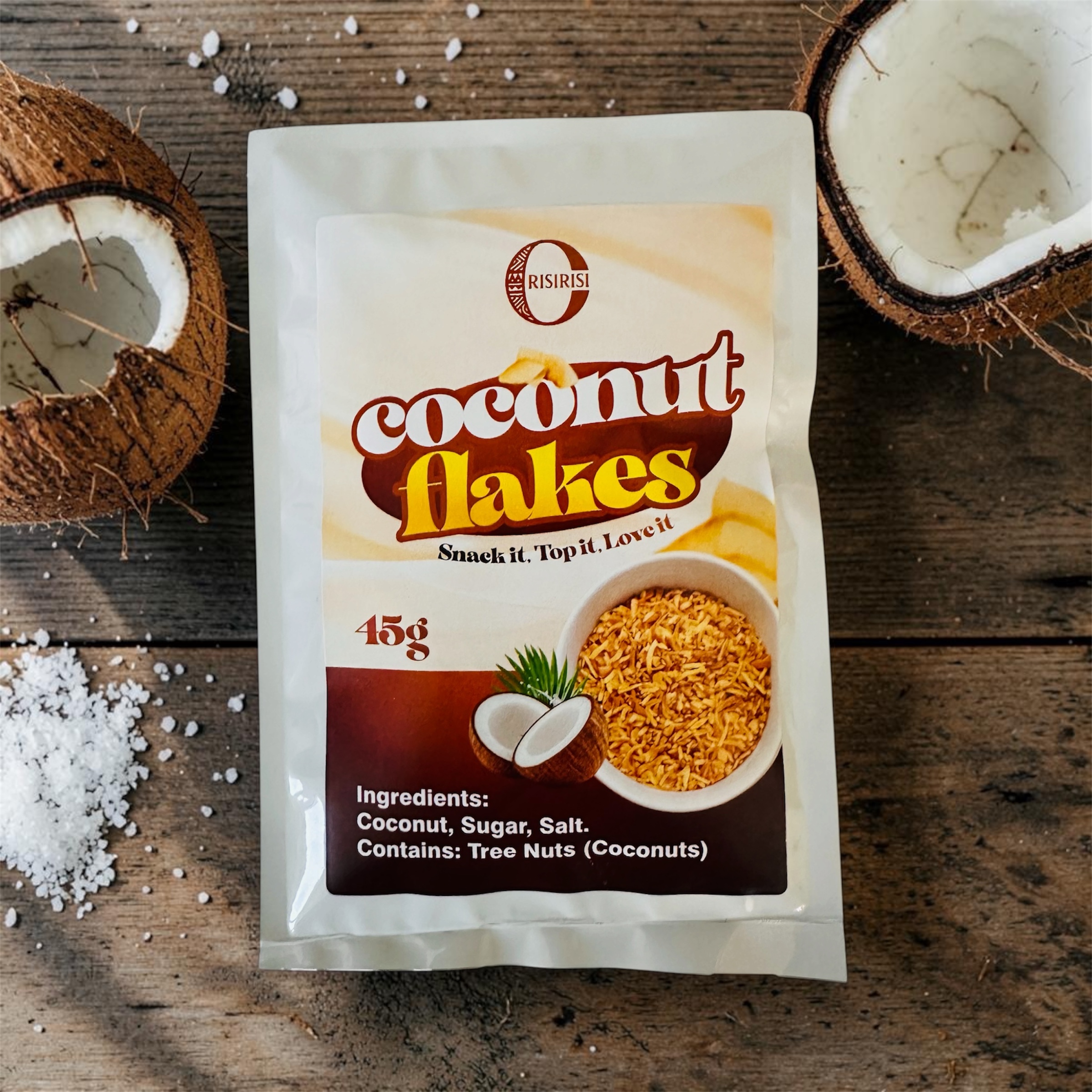 Orisirisi toasted coconut flakes lifestyle photo